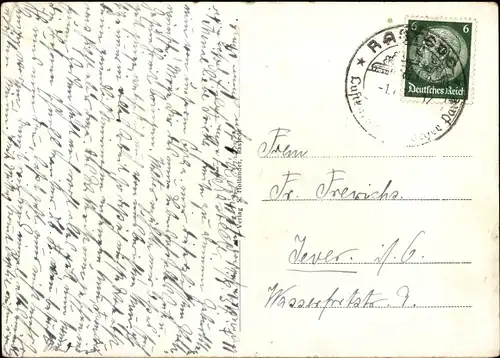 Ak Rastede in Oldenburg, Totalansicht, Fliegeraufnahme