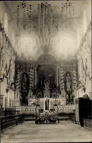 Foto Ak Notre Dame de Courson Calvados, Interieur de l'Eglise