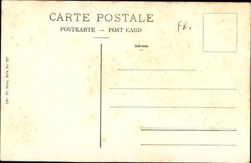 Ak Gruyères Kt. Freiburg Schweiz, Tour de Chupiabarba, Turm, Wohnhäuser mit Gärten