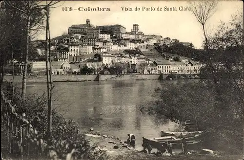 Ak Coimbra Portugal, Vista do Porto de Santa Clara