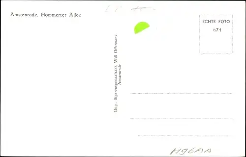 Ak Amstenrade Beekdaelen Limburg, Hommerter Allee