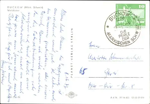 Ak Buckow in der Märkischen Schweiz, Waldbahn