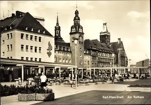 Ak Karl Marx Stadt Chemnitz in Sachsen, Rathaus