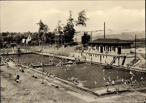 Ak Gößnitz in Thüringen, Freibad