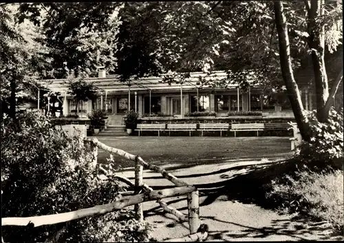 Ak Frauenwald am Rennsteig Ilmenau Thüringen, Cafe Lenkgrund, Terrasse