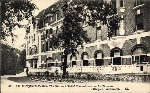 Ak Le Touquet Paris Plage Pas de Calais, Hotel Westminster, Terrasse