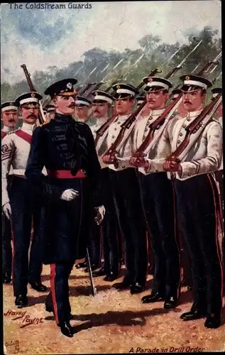 Künstler Ak Payne, Harry, Ak Britische Soldaten, Parade, Coldstream Guards