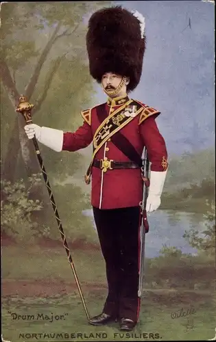 Ak Northumberland Fusiliers, Britischer Soldat in Uniform