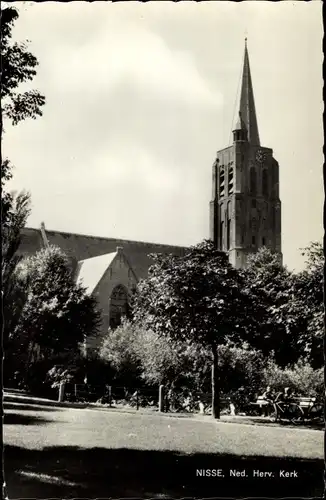 Ak Nisse Zeeland Niederlande, N. H. Kirche