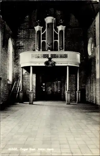 Ak Nisse Zuid Beveland Zeeland Niederlande, Orgel Ned. Herv. Kerk