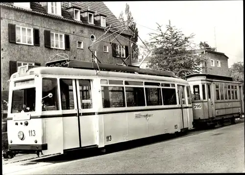 Ak Jena in Thüringen, 75 Jahre Straßenbahn, Linie 1 Richtung Jena Ost, Tw 113, Bw 295