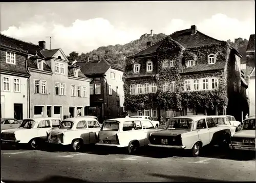 Ak Bad Blankenburg in Thüringen, Markt, Autos