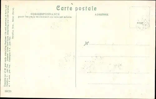 Ak Damaskus Syrien, Gesamtansicht, Moschee, Minarett