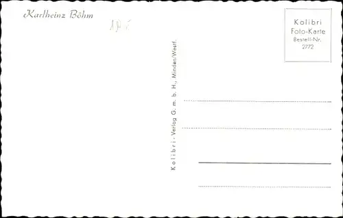 Ak Schauspieler Karlheinz Böhm, Portrait, Autogramm