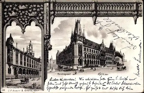 Litho Köln am Rhein, Reichsbank, Reichspost