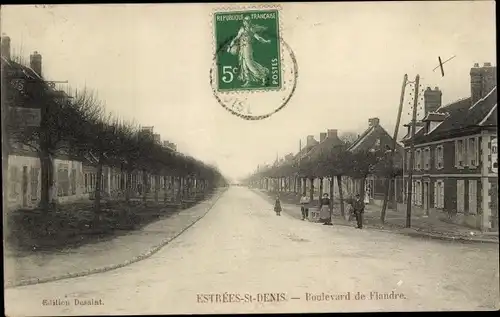 Ak Estrées Saint Denis Oise, Boulevard de Flandre