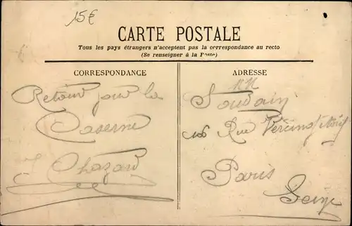 Ak Domeliers Oise, Rue des Granges in Les Genets