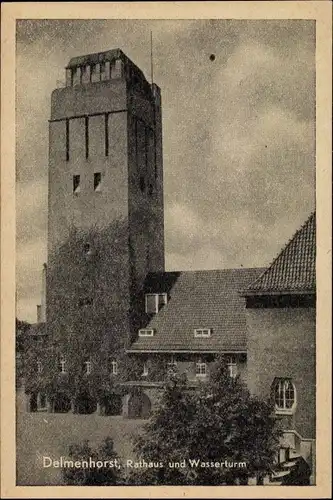 Ak Delmenhorst in Oldenburg, Rathaus, Wasserturm