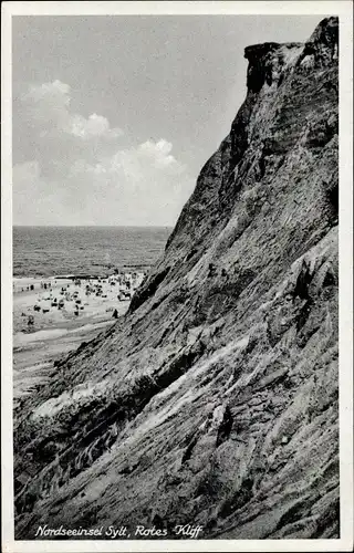 Ak Insel Sylt in Nordfriesland, Rotes Kliff