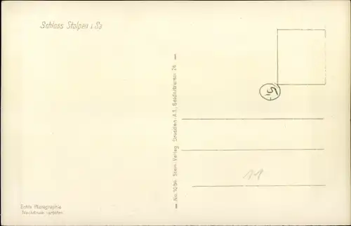 Ak Stolpen in Sachsen, Schloss