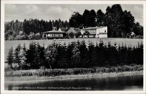 Ak Neudorf im Harz Harzgerode, Strand-Pension Wetzel