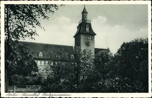 Ak Berlin Tempelhof, Realgymnasium