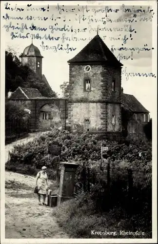 Ak Sankt Martin in der Pfalz, Kropsburg, Brunnen