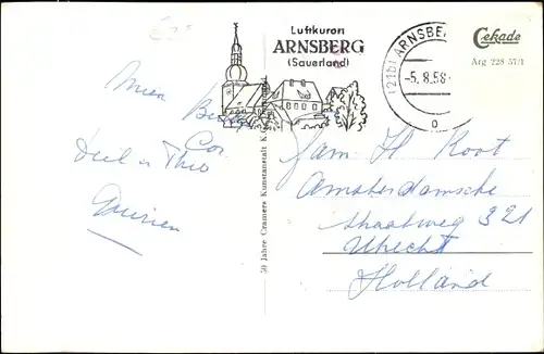 Ak Arnsberg im Sauerland Westfalen, Glockenturm, Gaststätte zur Krim