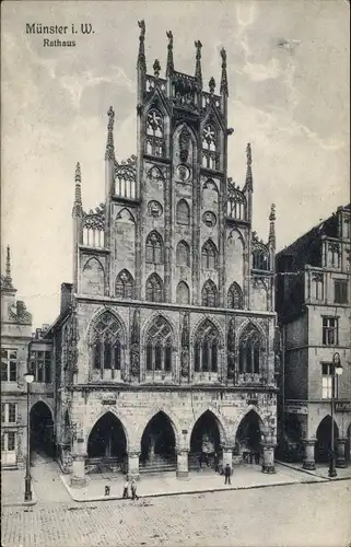 Ak Münster in Westfalen, Rathaus