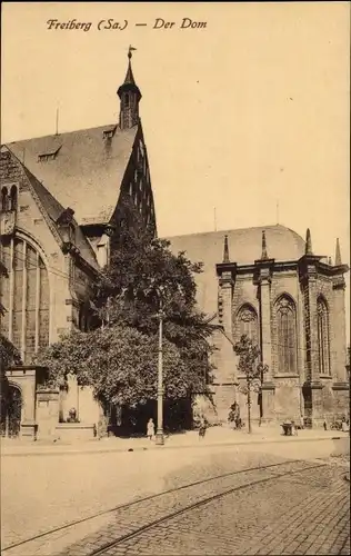 Ak Freiberg in Sachsen, Dom, Außenansicht