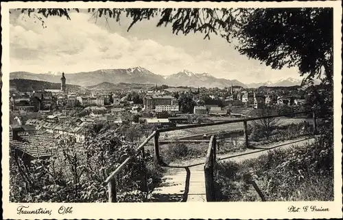 Ak Traunstein in Oberbayern, Panorama