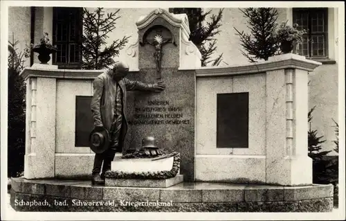 Ak Bad Rippoldsau Schapbach im Schwarzwald, Kriegerdenkmal