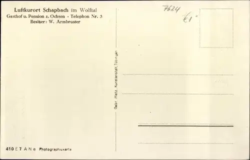 Ak Bad Rippoldsau Schapbach im Schwarzwald, Kriegerdenkmal