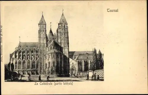 Ak Tournai Wallonien Hennegau, Kathedrale