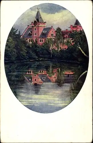 Künstler Ak Mikanka, J., Červený Hrádek Rothenhaus Jirkov Görkau Region Aussig, Schloss