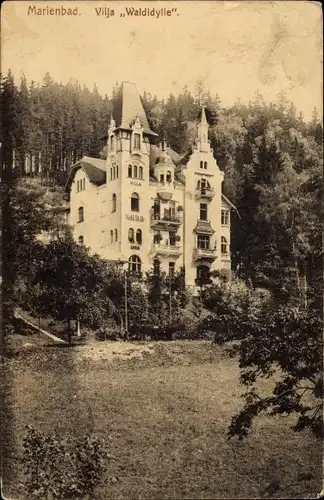 Ak Mariánské Lázně Marienbad Region Karlsbad, Villa Waldidylle