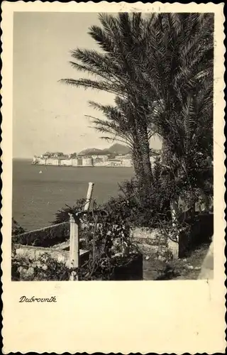 Ak Dubrovnik Kroatien, Meer, Promenade, Küste