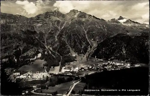 Ak Pontresina Kanton Graubünden Schweiz, Schwestern, Piz Languard