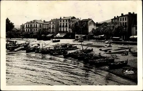 Ak Banyuls sur Mer Pyrénées-Orientales, Plage, Bateaux
