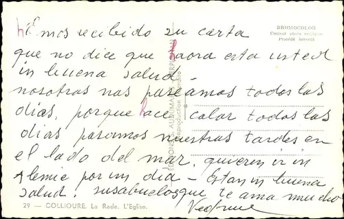 Ak Collioure Pyrénées-Orientales, La Rade, L'Eglise