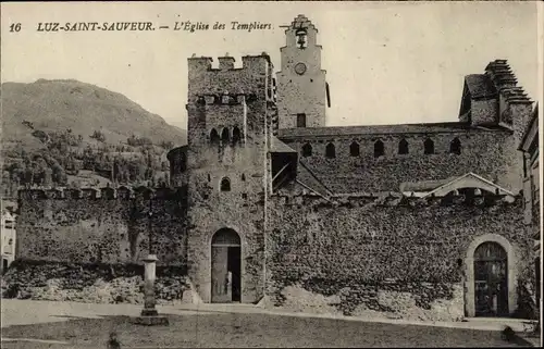 Ak Luz Saint Sauveur Hautes Pyrénées, L'Eglise des Templiers