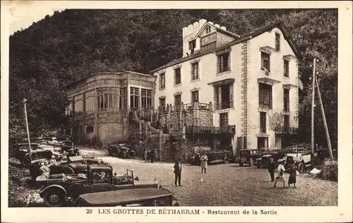 Ak Bétharram Pyrénées-Atlantiques, Restaurant de la Sortie, Autos