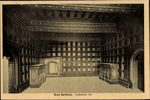 Ak Karlštejn Karlstein Mittelböhmen, Karlův Týn, Burg Karlstein, Audiencni sin
