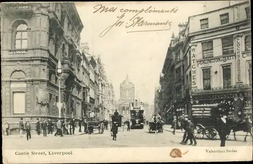 Ak Liverpool Merseyside UK, Castle Street