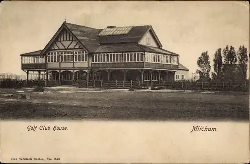 Ak Mitcham London England, Golfclubhaus