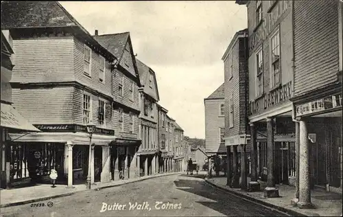 Ak Totnes Devon England, Butter Walk