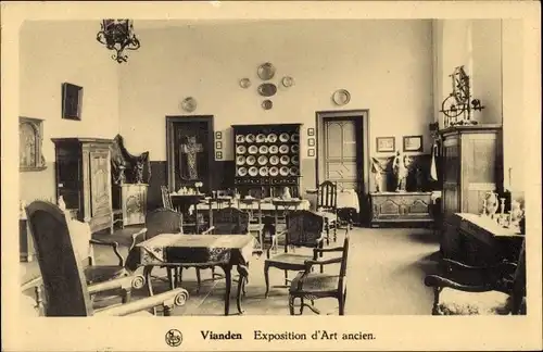 Ak Vianden Luxembourg, Ausstellung für antike Kunst