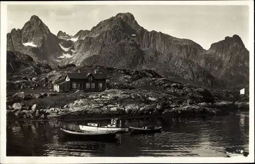 Ak Lofoten Norwegen, Hütte, Boote