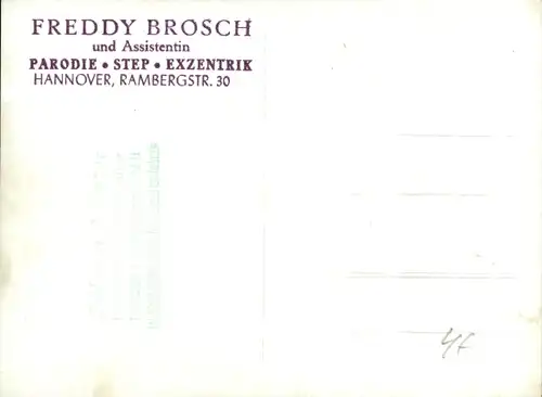 Ak Steptänzer, Freddy Brosch