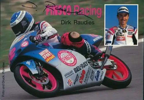 Ak Dirk Raudies, Motorrad, Finsco Racing, Portrait, Autogramm